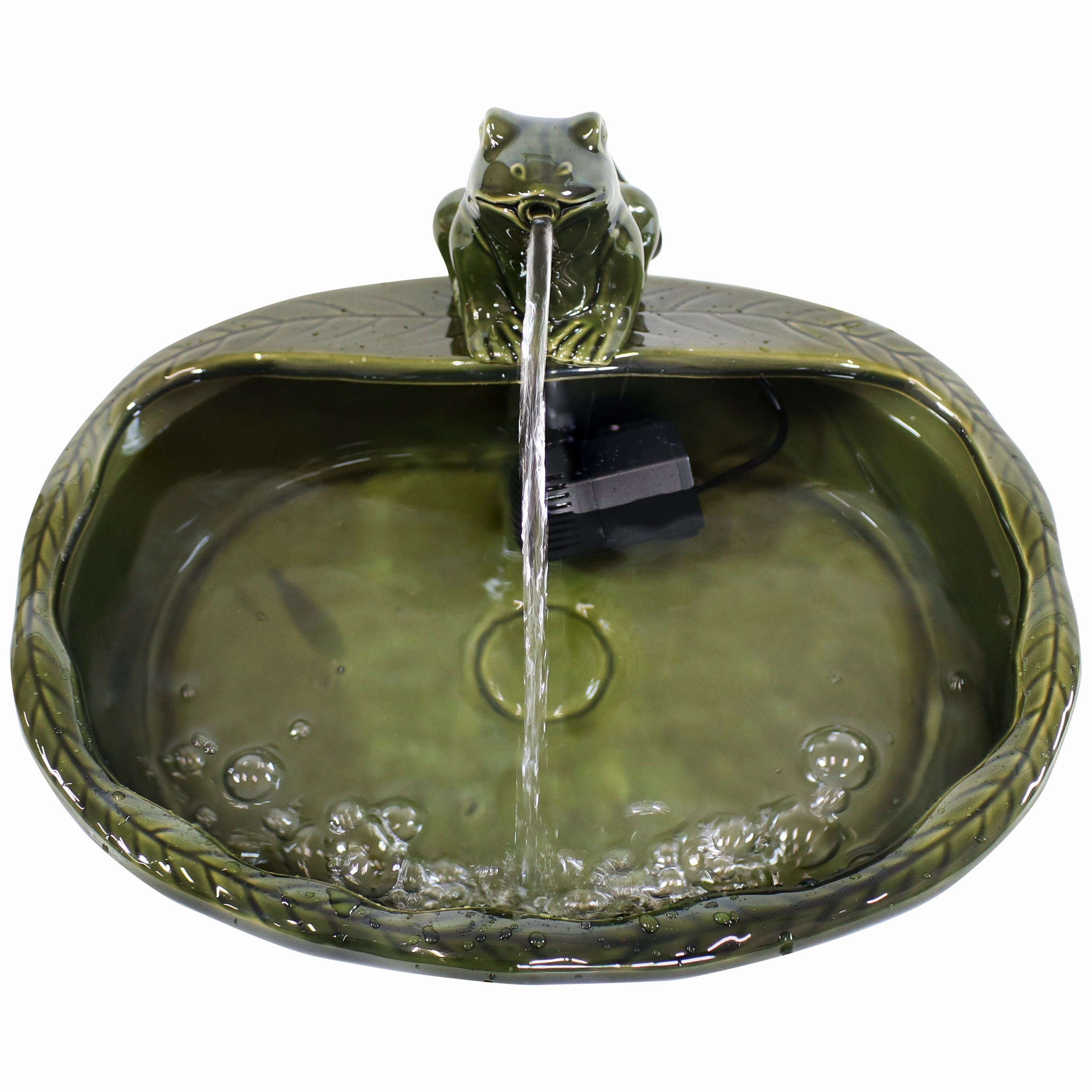 Sunnydaze Modern Cascading Bowls Solar Powered Fountain with Battery Backup - 28-Inch