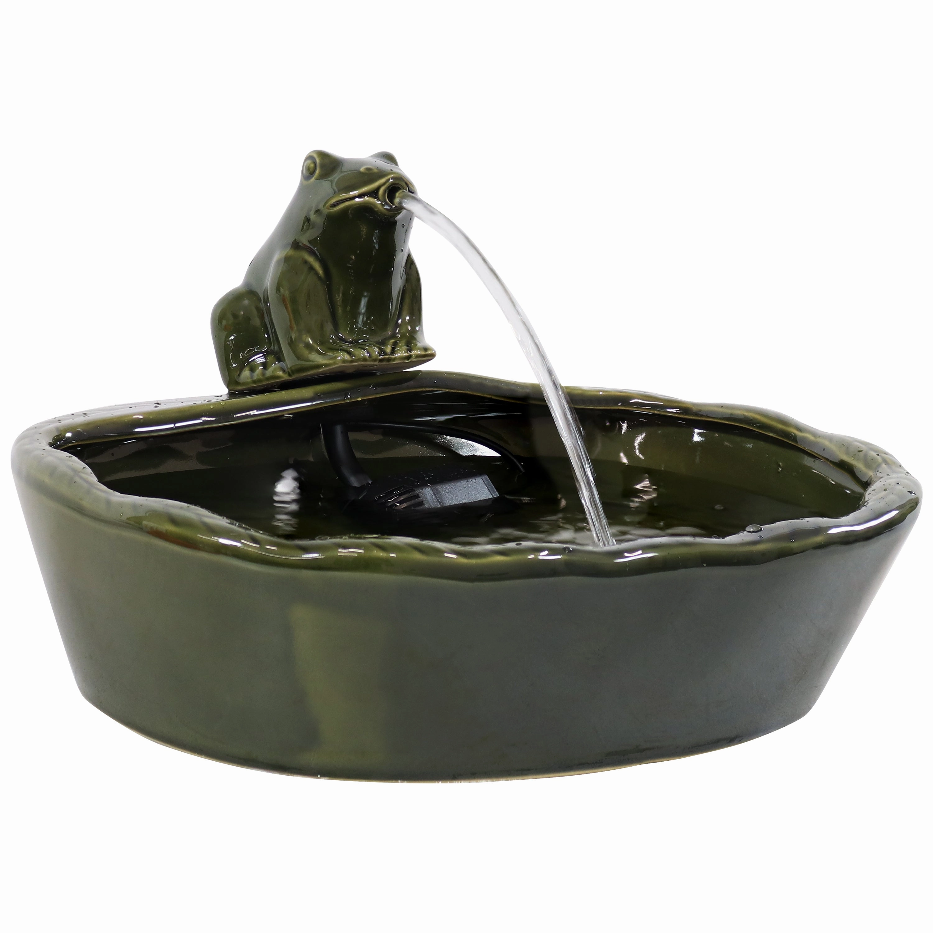 Sunnydaze Modern Cascading Bowls Solar Powered Fountain with Battery Backup - 28-Inchoutdoor garden water fountain