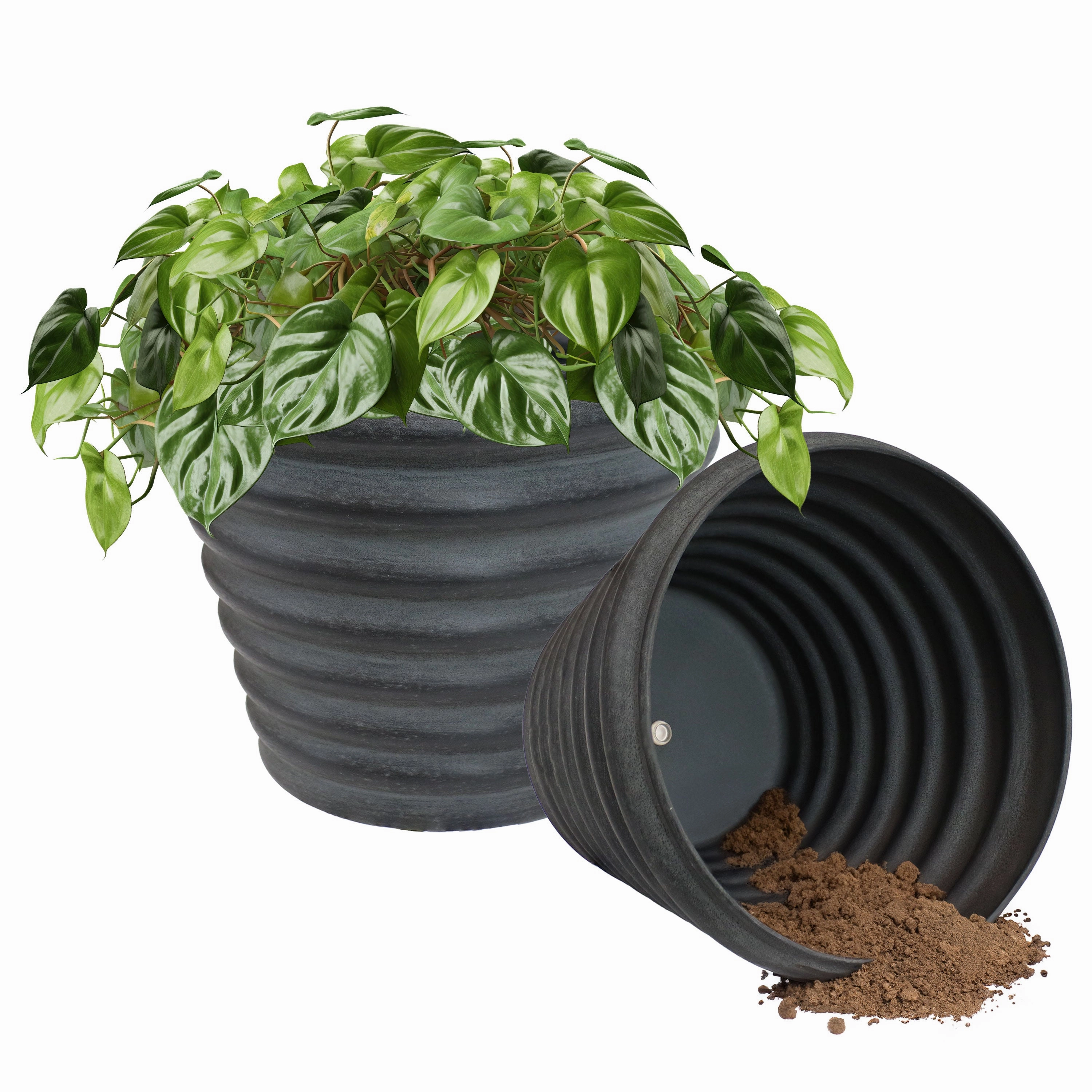 Sunnydaze Molly Metal Outdoor Plant Pots - 12.5"