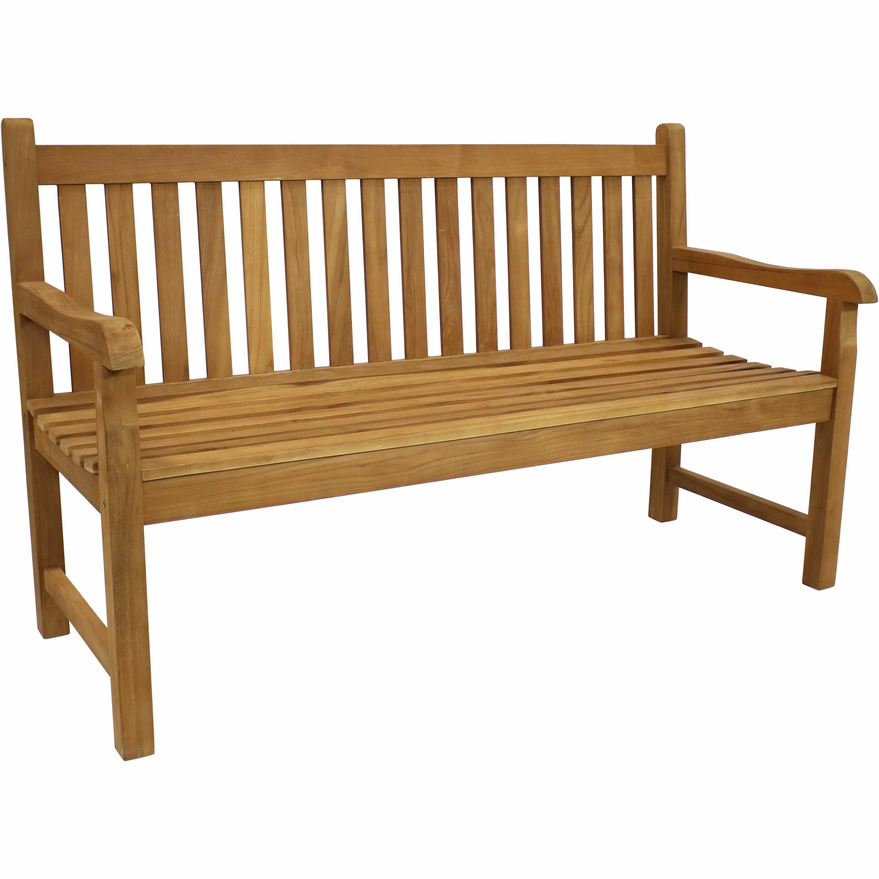 Sunnydaze Outdoor 2-Person Teak Wooden Garden Bench - 59"outdoor patio furniture set