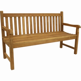 Sunnydaze Outdoor 2-Person Teak Wooden Garden Bench - 59"outdoor patio furniture set
