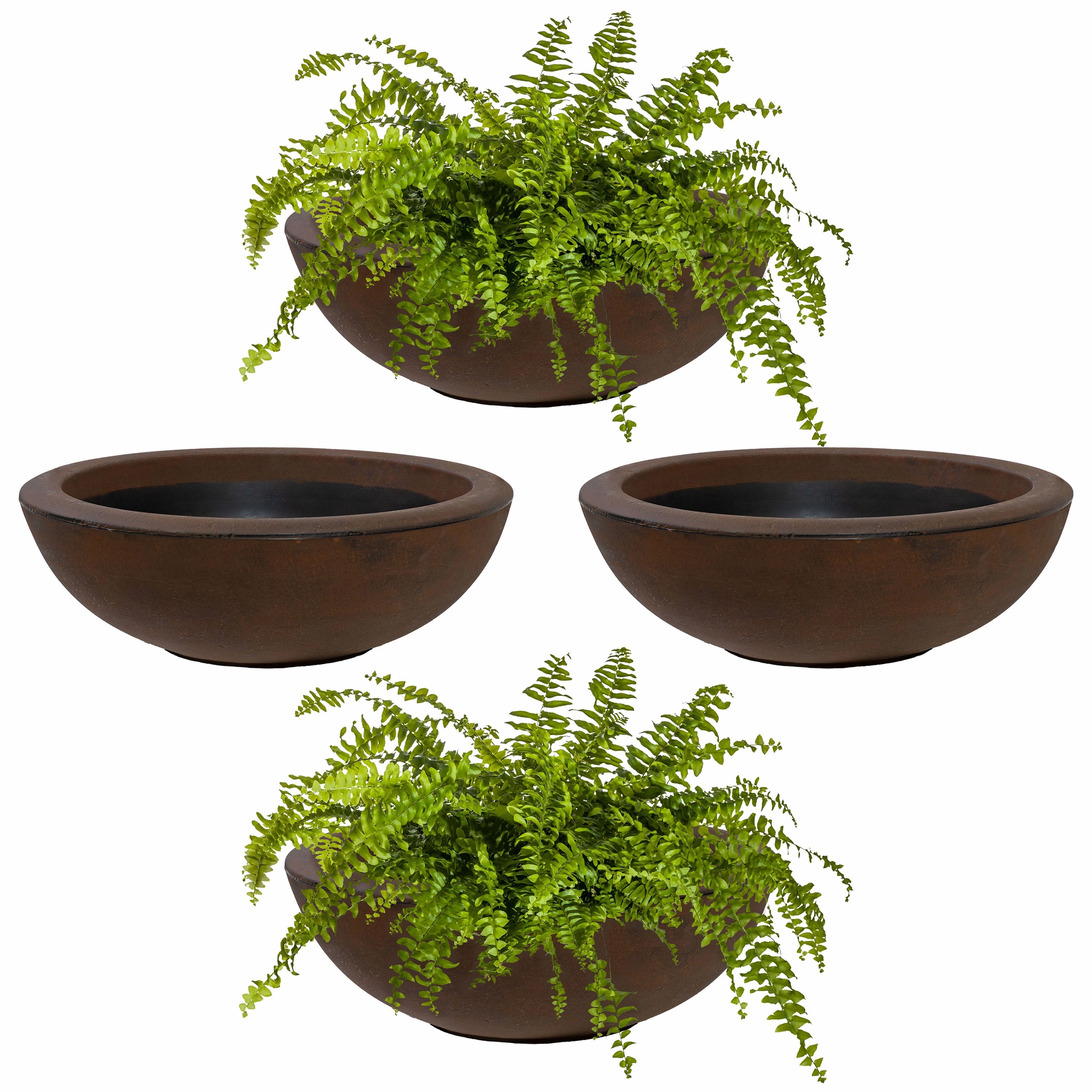 Sunnydaze Percival Polyresin Outdoor Planter Bowl - 20.75"