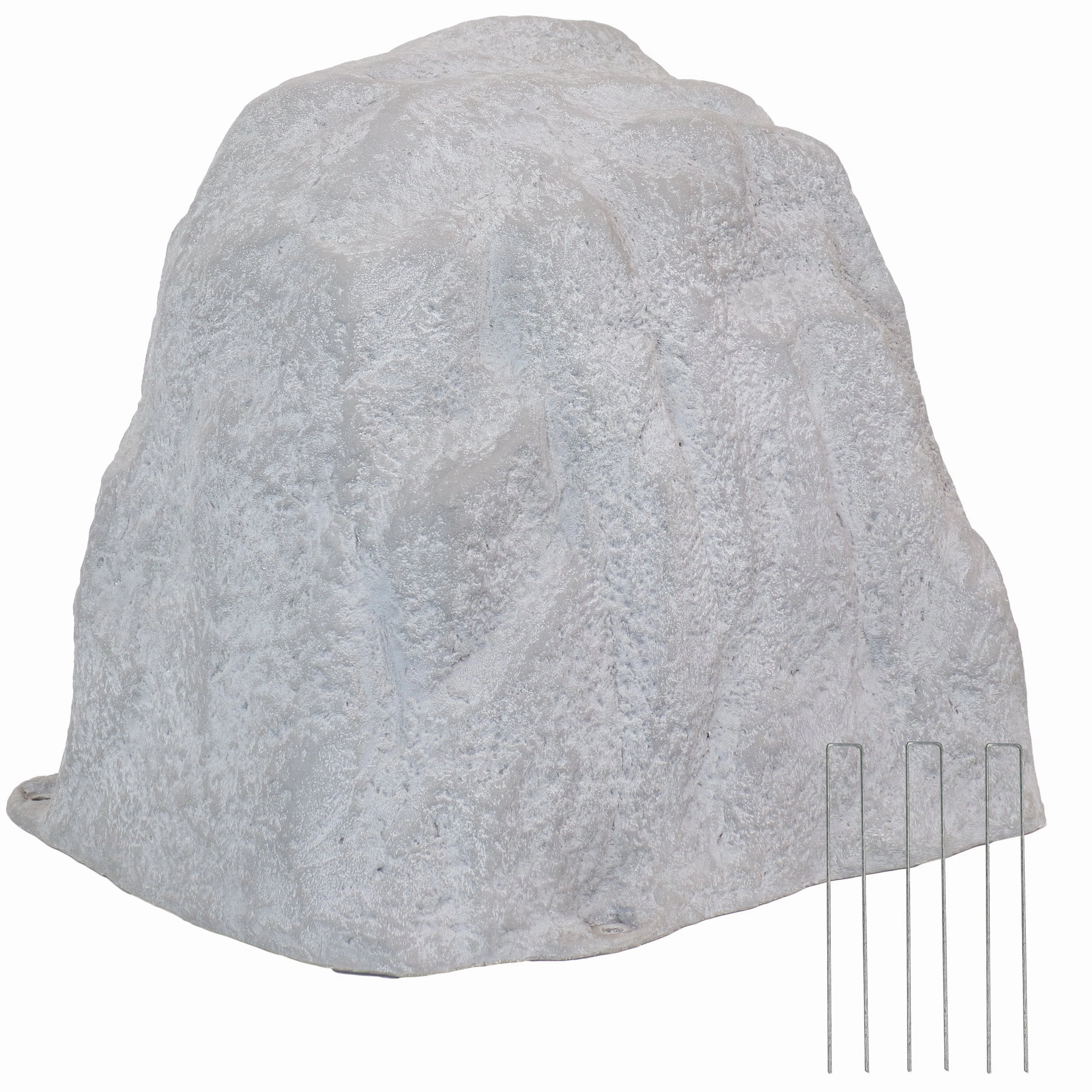 Sunnydaze Polyresin Landscape Rock Cover with Stakesoutdoor garden decorative ornaments