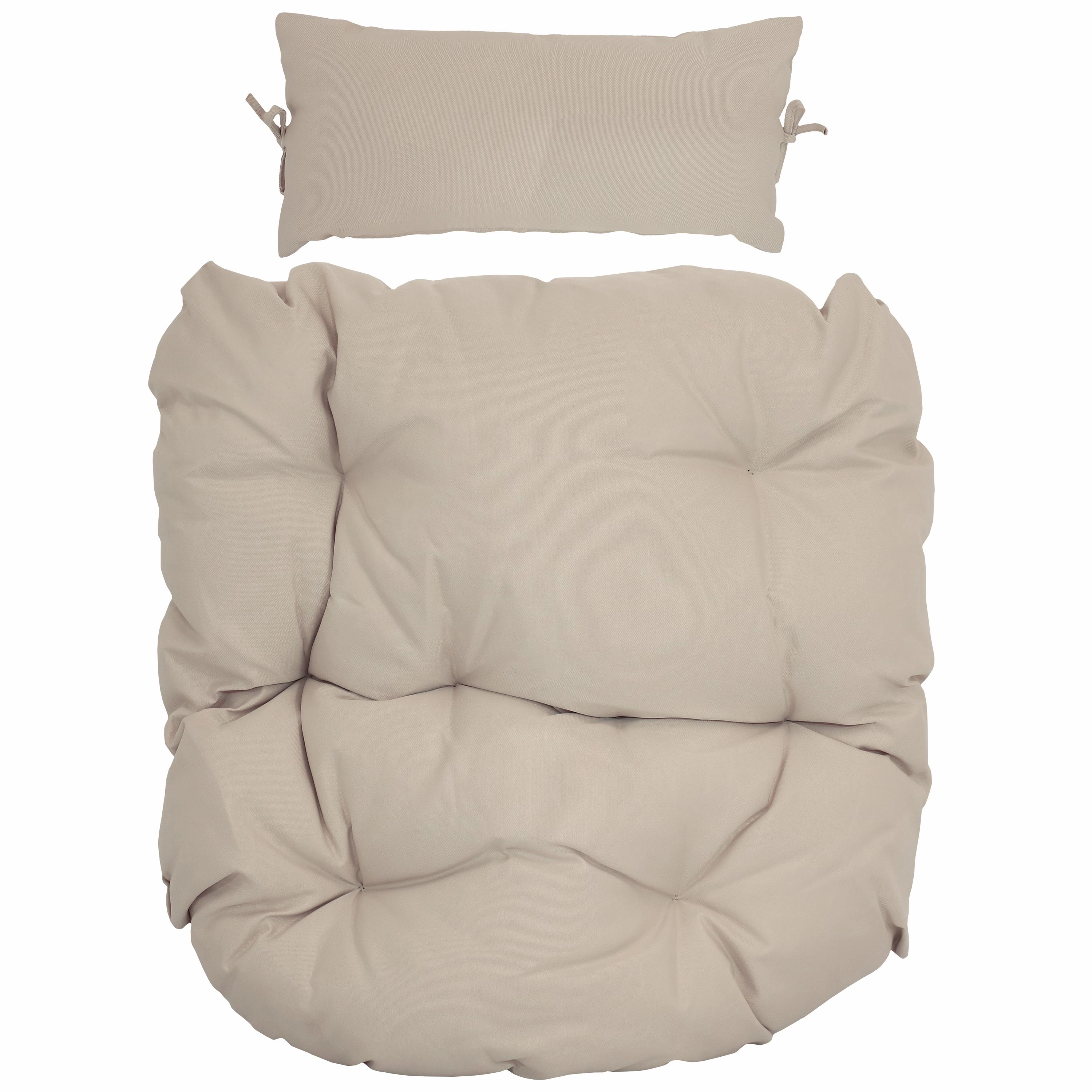 Sunnydaze Replacement Seat Cushion and Headrest Pillow for Cordelia Egg Chairegg swing chair for outdoor use