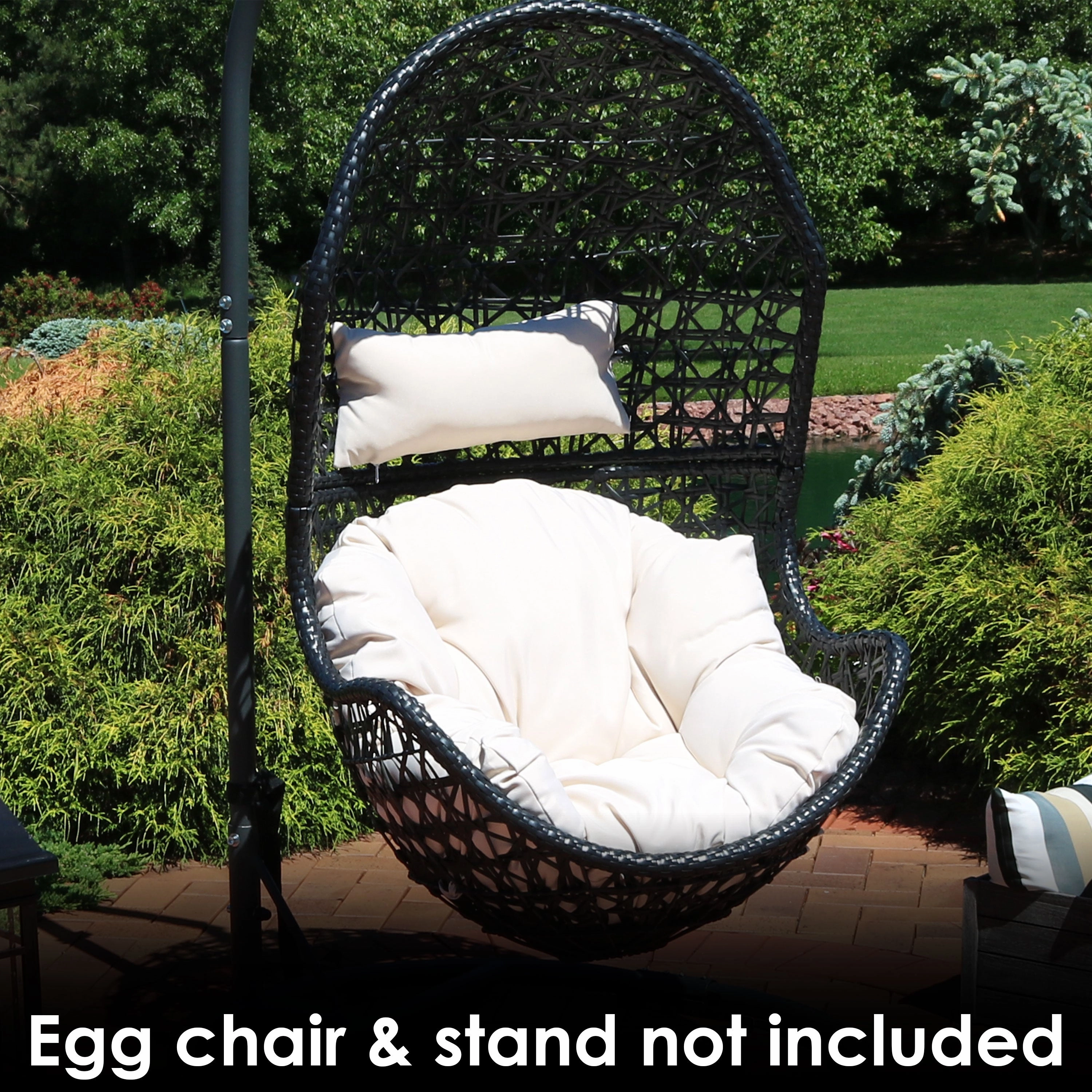 Sunnydaze Replacement Seat Cushion and Headrest Pillow for Cordelia Egg Chair