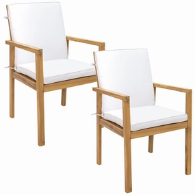 Sunnydaze Rodanthe Outdoor Patio Dining Chairs with Cushions - Set of 2outdoor patio furniture set