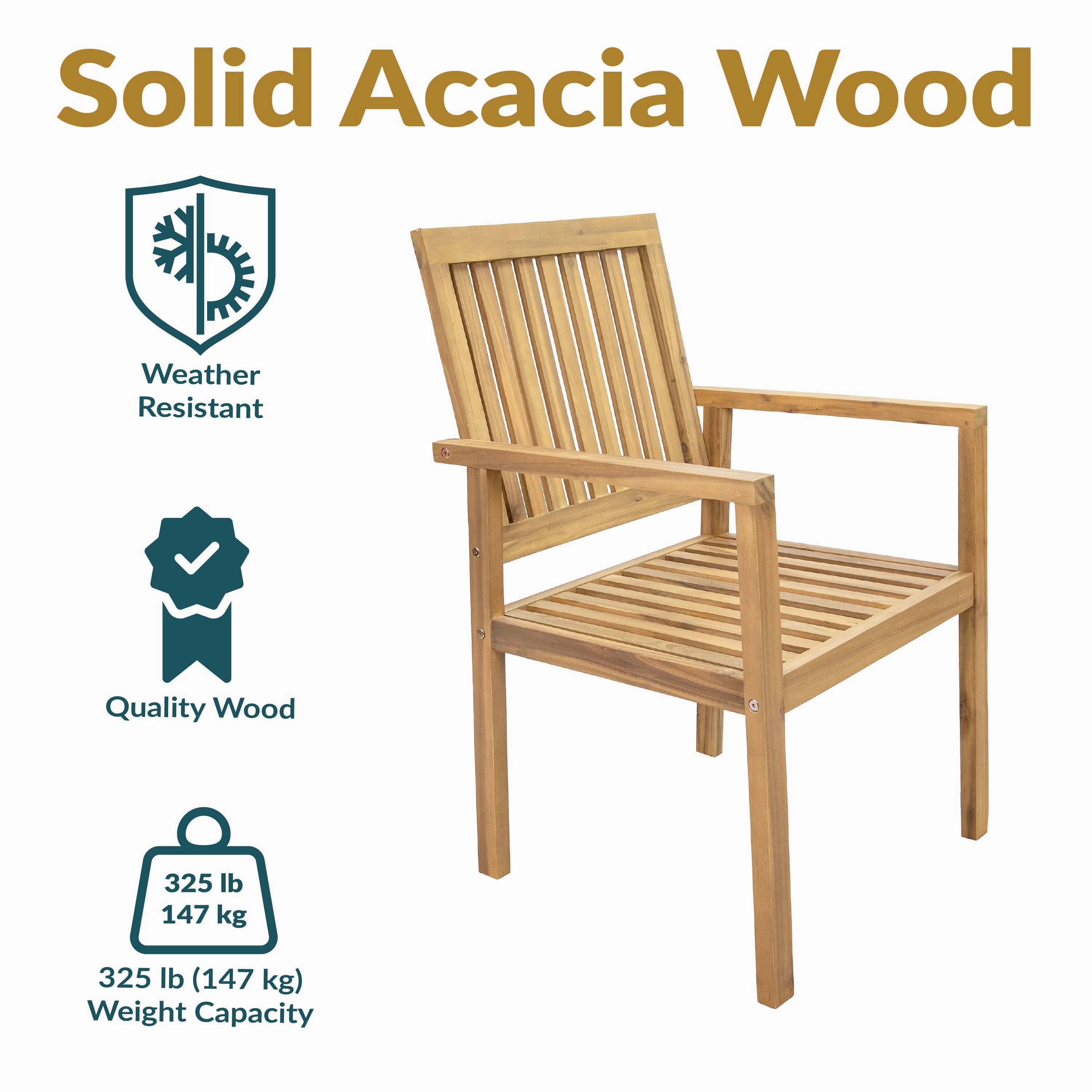 Sunnydaze Rodanthe Outdoor Patio Dining Chairs with Cushions - Set of 2