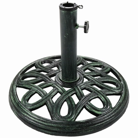 Sunnydaze Round Cast Iron Outdoor Patio Umbrella Base Stand - 17"outdoor patio furniture set