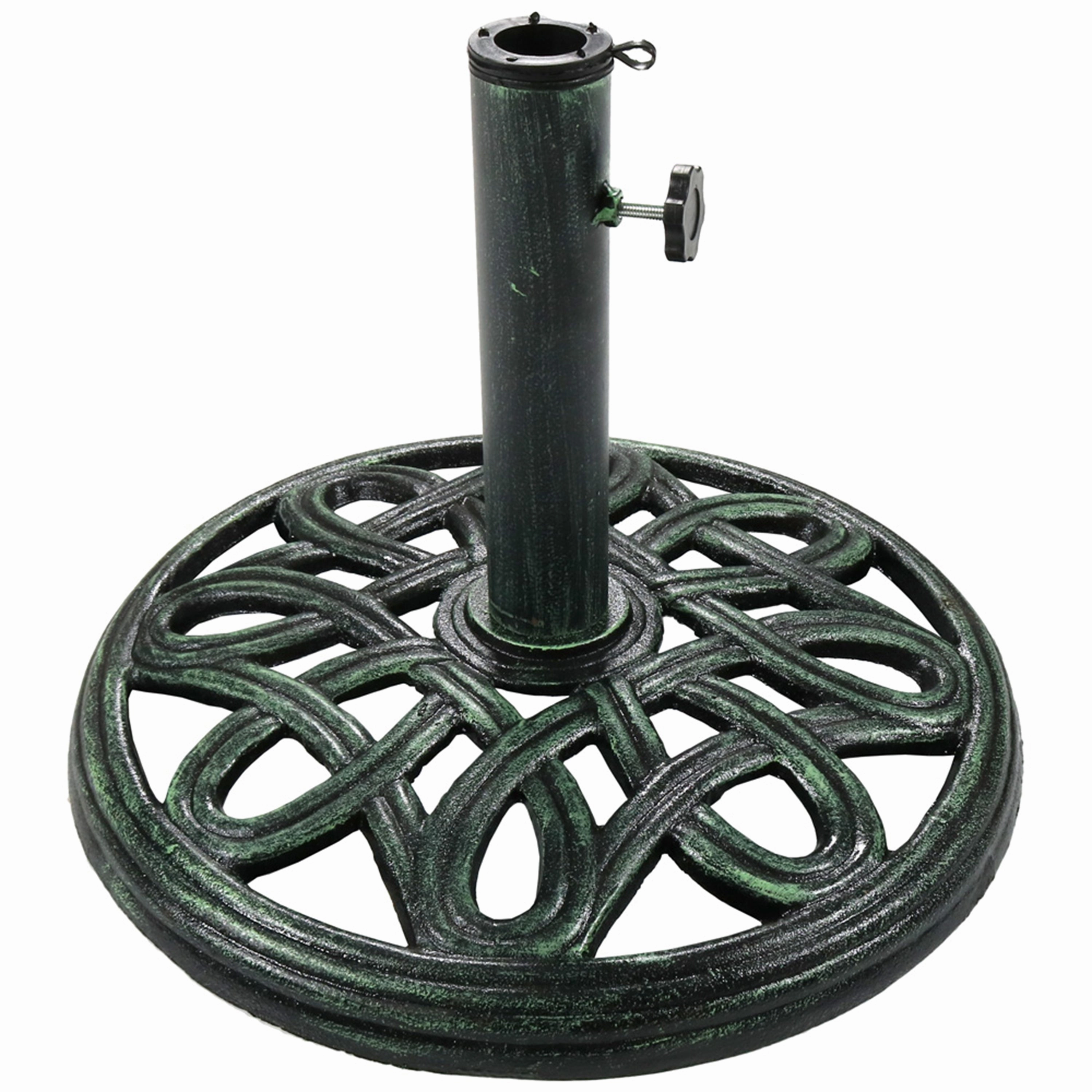 Sunnydaze Round Cast Iron Outdoor Patio Umbrella Base Stand - 17"outdoor patio furniture set