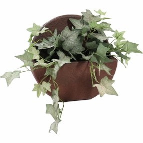 Sunnydaze Round Outdoor Wall Planter - Dark Brown - 12" decorative outdoor planter box designs