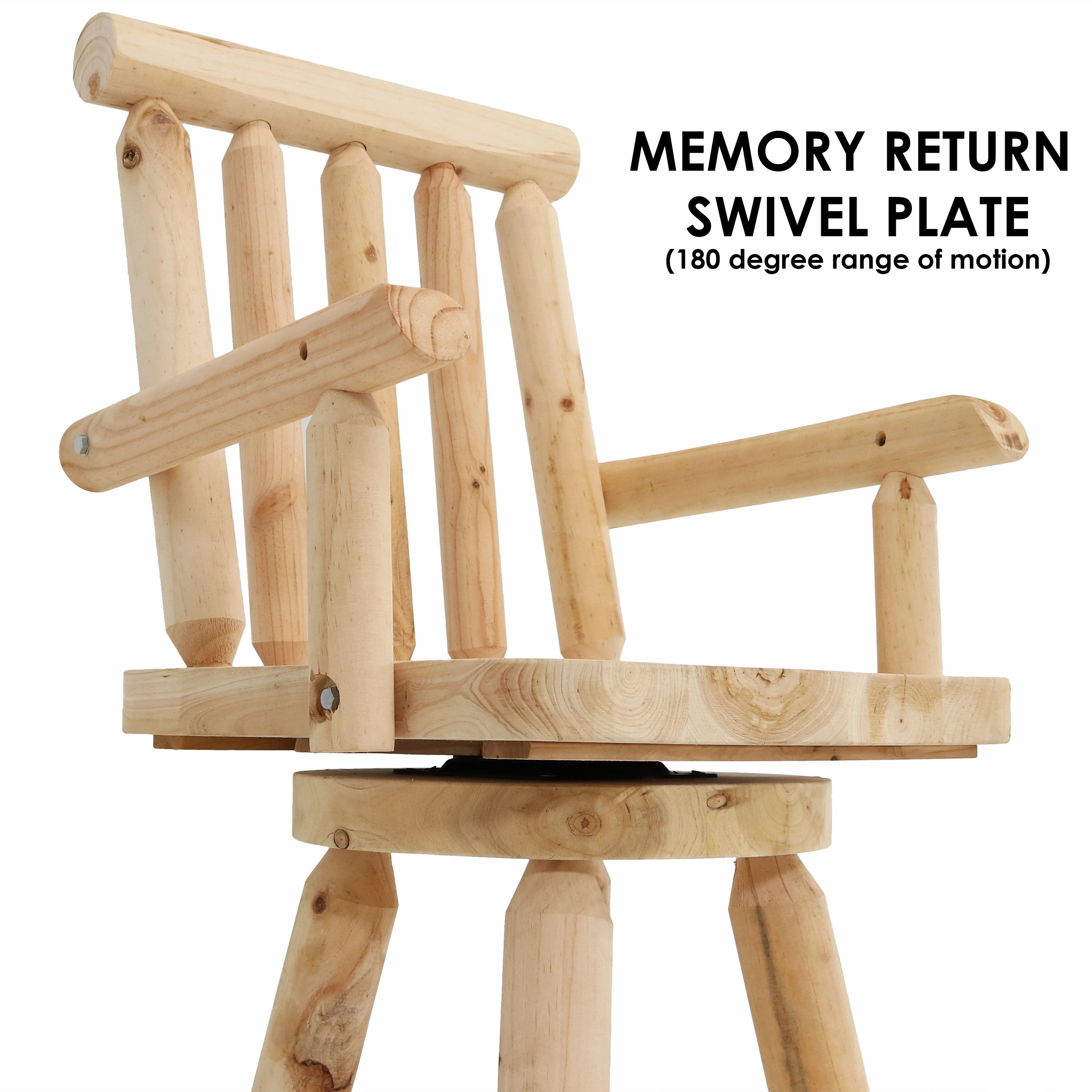 Sunnydaze Rustic Outdoor Barstool - Log Cabin Style Bar Height Stool - 4'