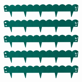 Sunnydaze Scalloped Metal Landscape Edging - Set of 5 - 41.75" Sections decorative outdoor planter box designs