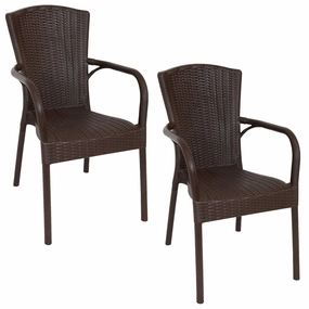 Sunnydaze Segesta All-Weather Plastic Patio Dining Chairoutdoor patio furniture set