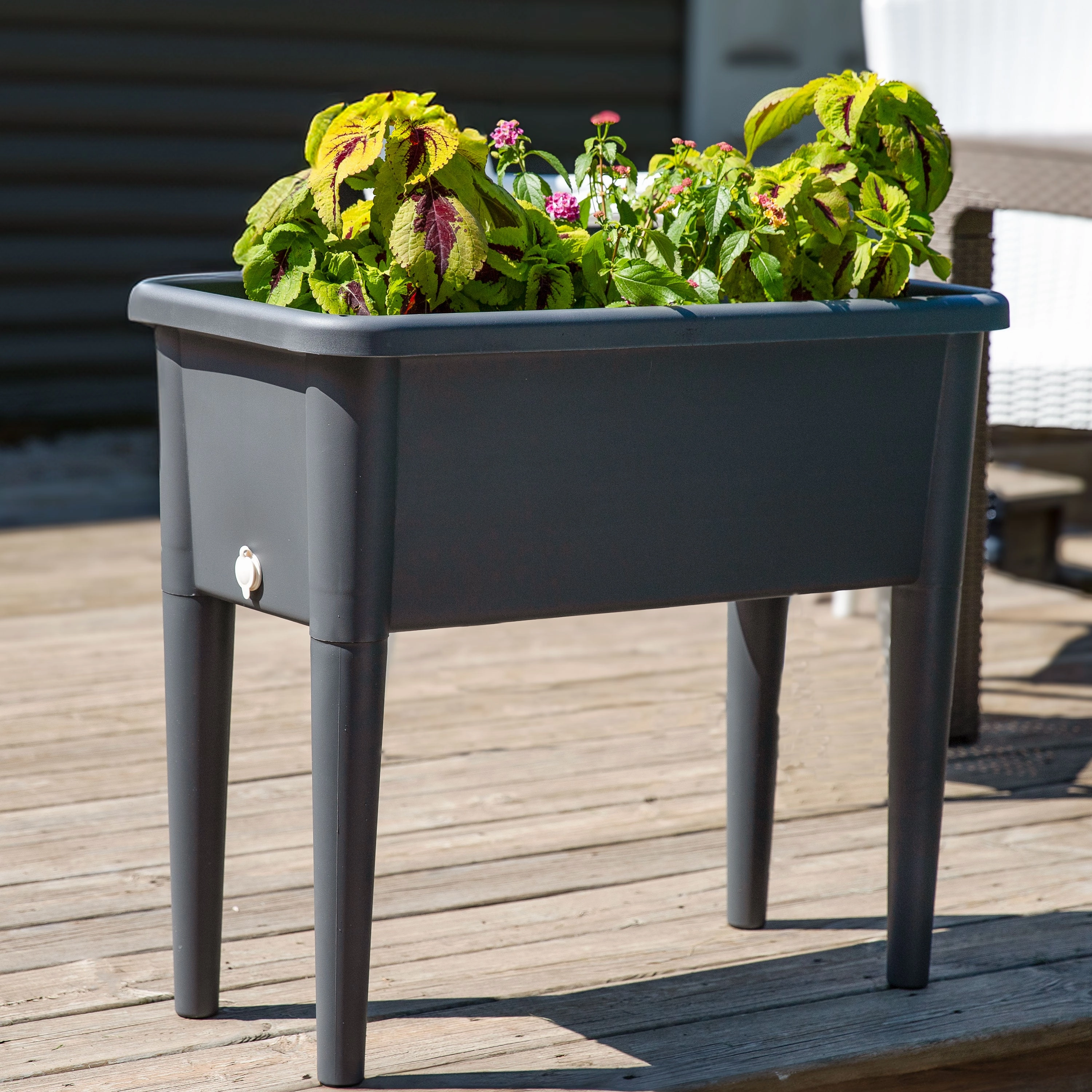 Sunnydaze Self-Watering Raised Garden Bed with Cover - 33" H