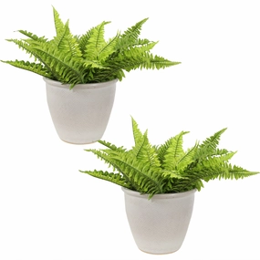 Sunnydaze Set of 2 Ocean Villa Outdoor Ceramic Planters - 11.75" decorative outdoor planter box designs