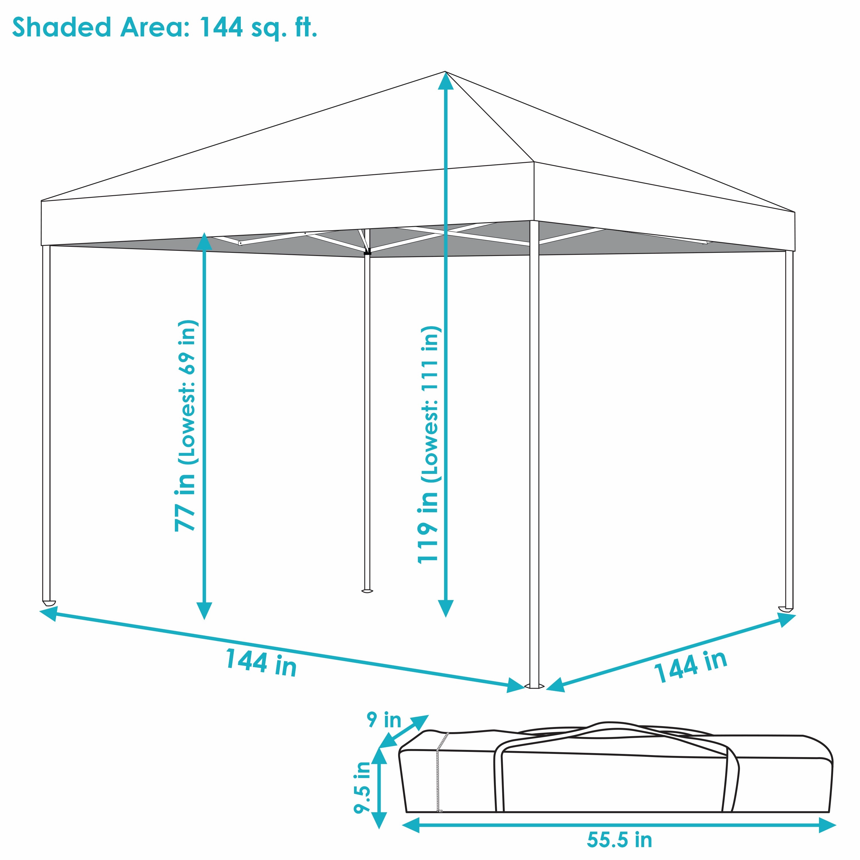 Sunnydaze Standard Pop-Up Canopy with Carry Bag