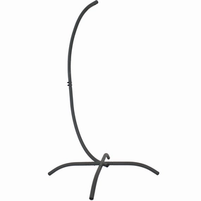 Sunnydaze Steel Egg Chair Stand with Curved Leg Base - 78"egg swing chair for outdoor use