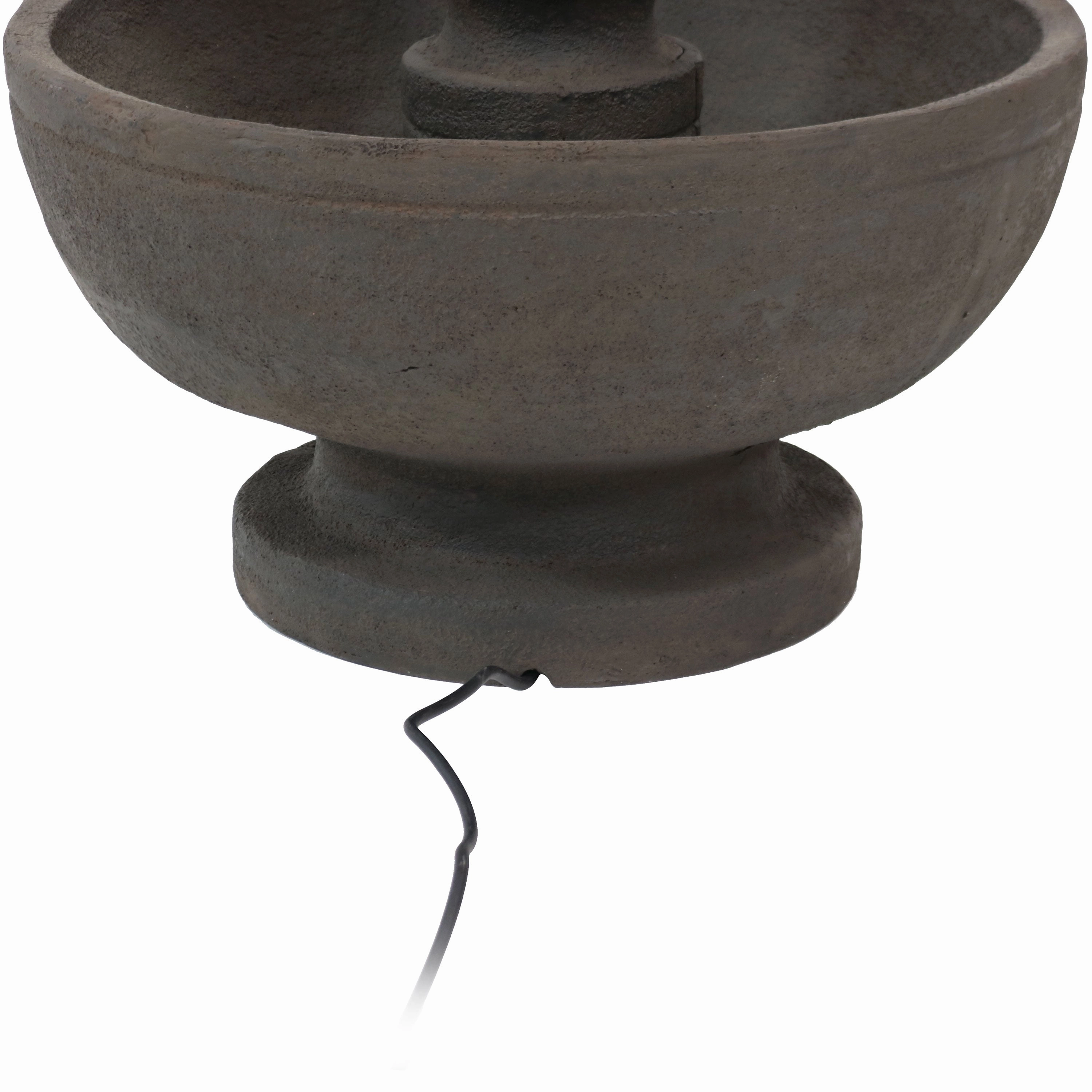 Sunnydaze Streaming Falls 2-Tier Outdoor Water Fountain - 25-Inch - Brown