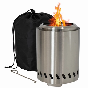 Sunnydaze Tabletop Smokeless Fire Pit with Triple-Burn Designportable outdoor fire pit with lid
