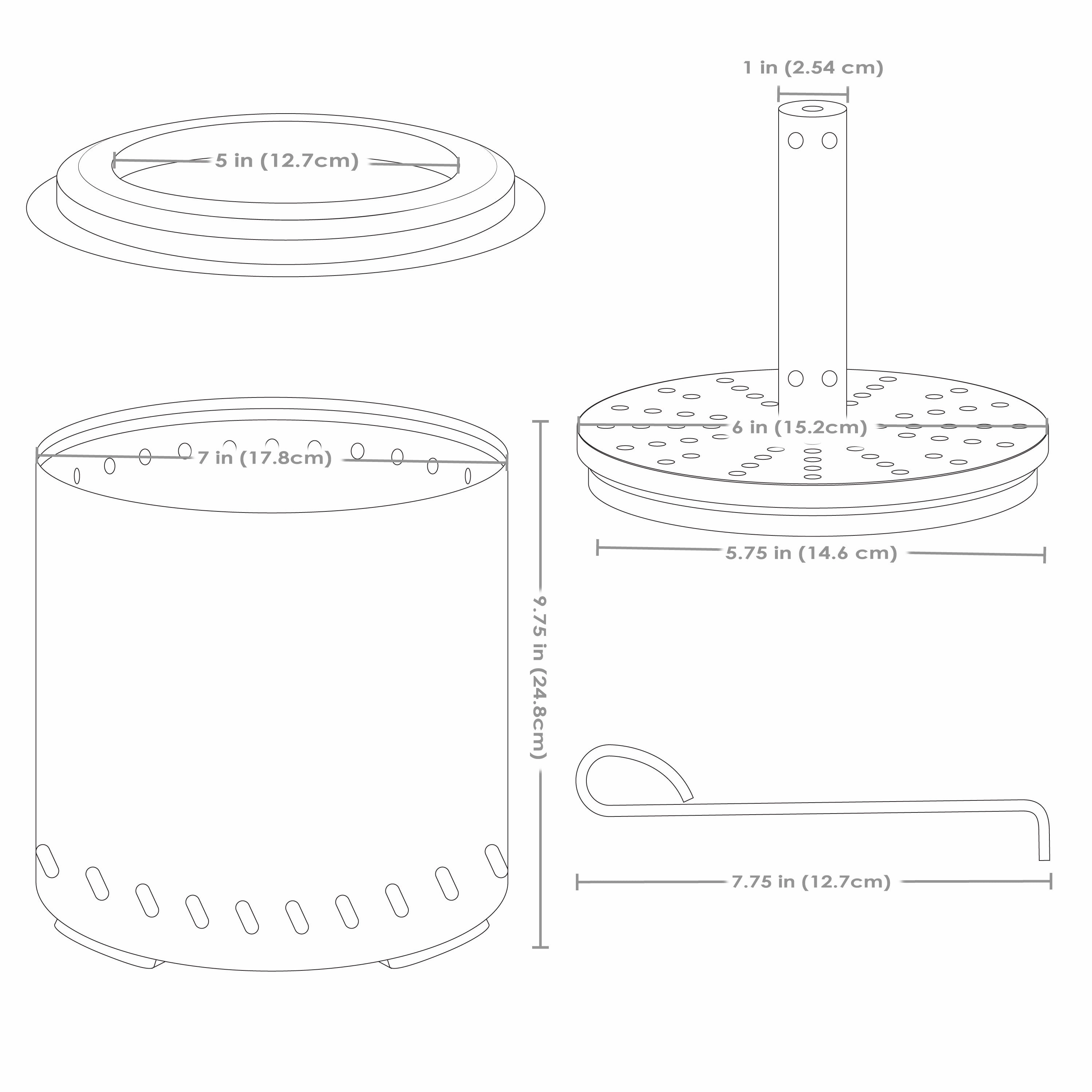 Sunnydaze Tabletop Smokeless Fire Pit with Triple-Burn Design