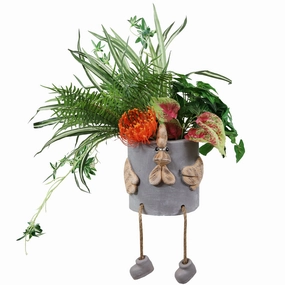 Sunnydaze Tate the Turkey Indoor Planter Statue - 8.5" decorative outdoor planter box designs
