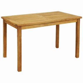 Sunnydaze Teak Rectangle Outdoor Dining Table - Stain Finish - 47"outdoor patio furniture set