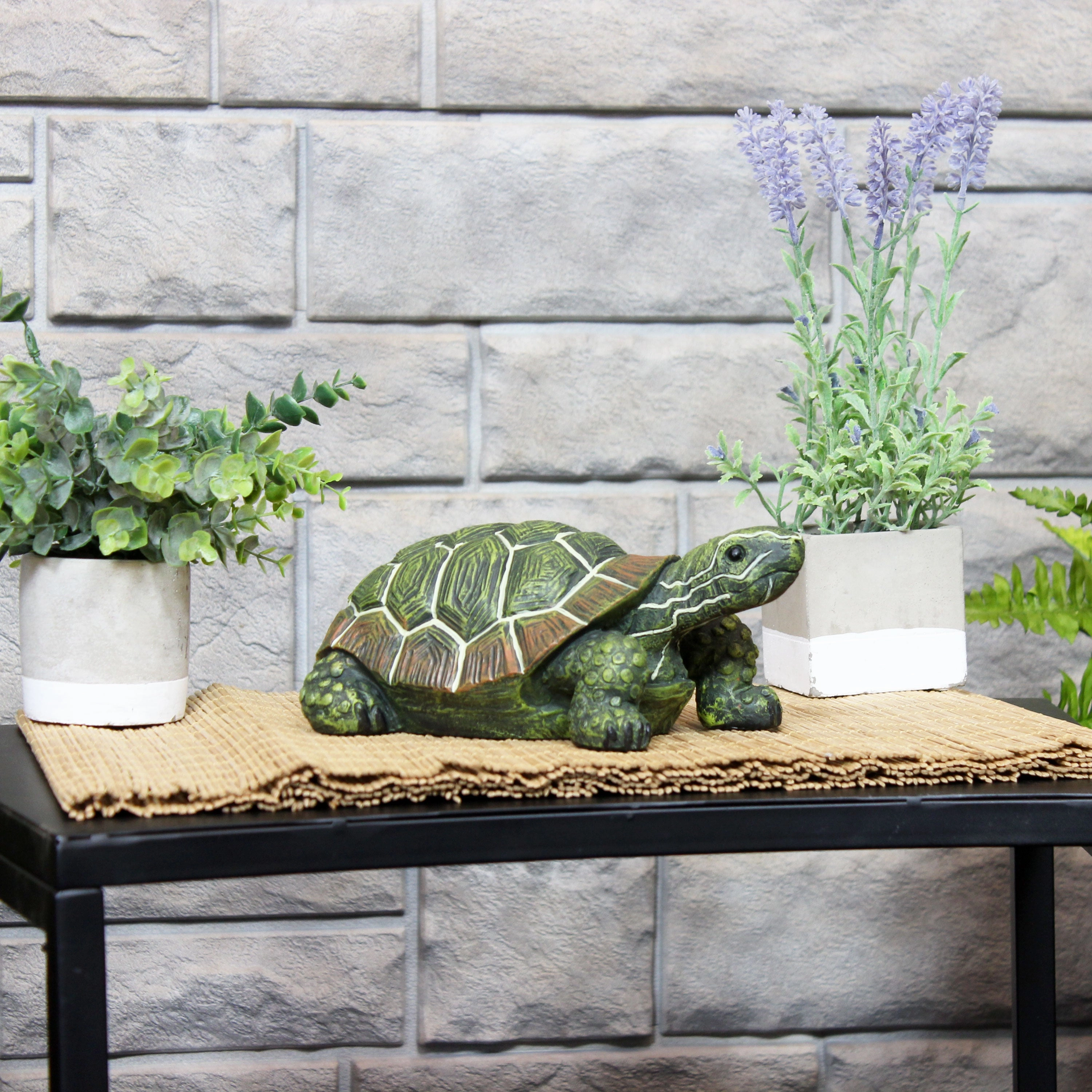 Sunnydaze Terrance the Tortoise Indoor/Outdoor Decorative Statue - 9"