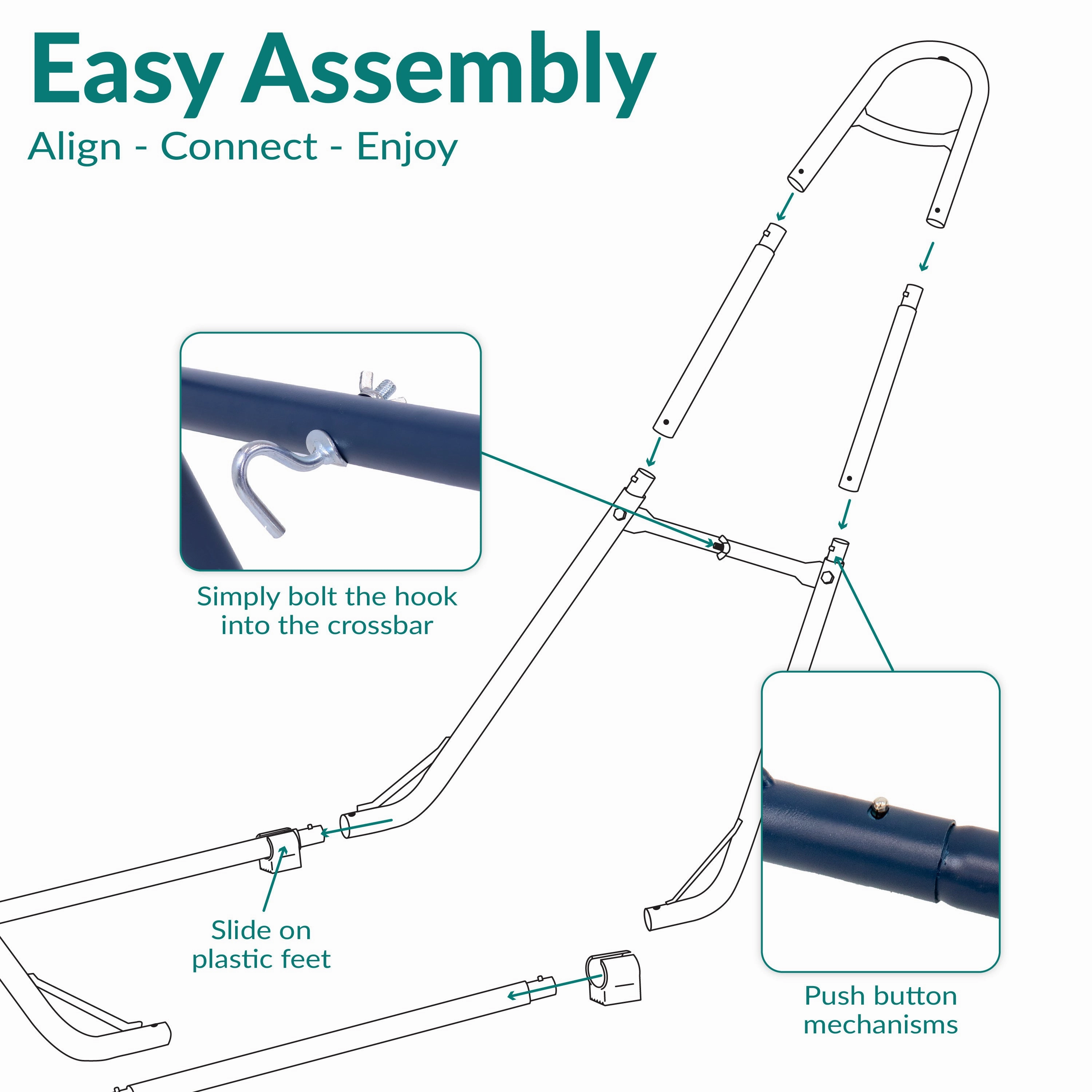 Sunnydaze Universal Multi-Use Heavy-Duty Hammock Stand
