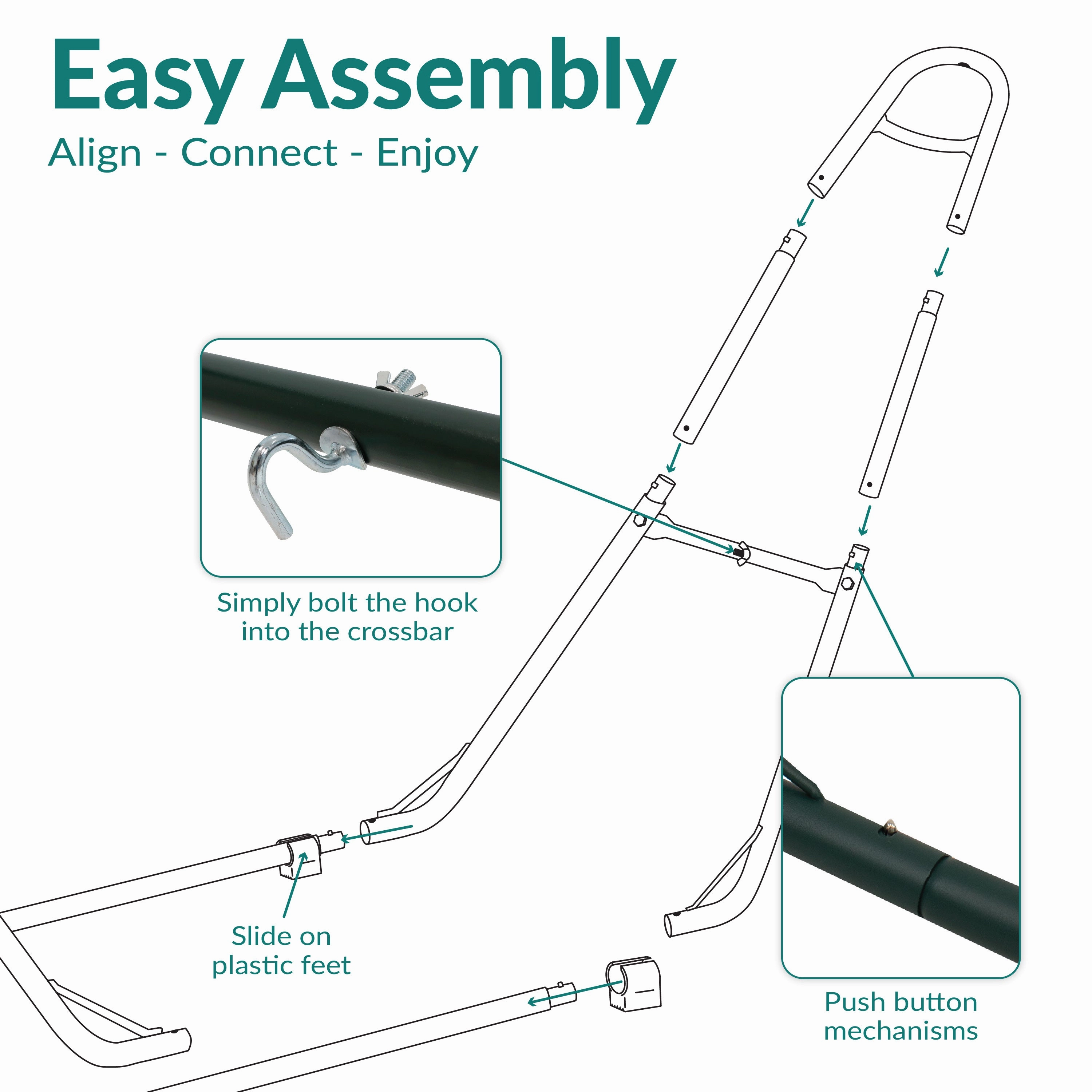 Sunnydaze Universal Multi-Use Heavy-Duty Hammock Stand