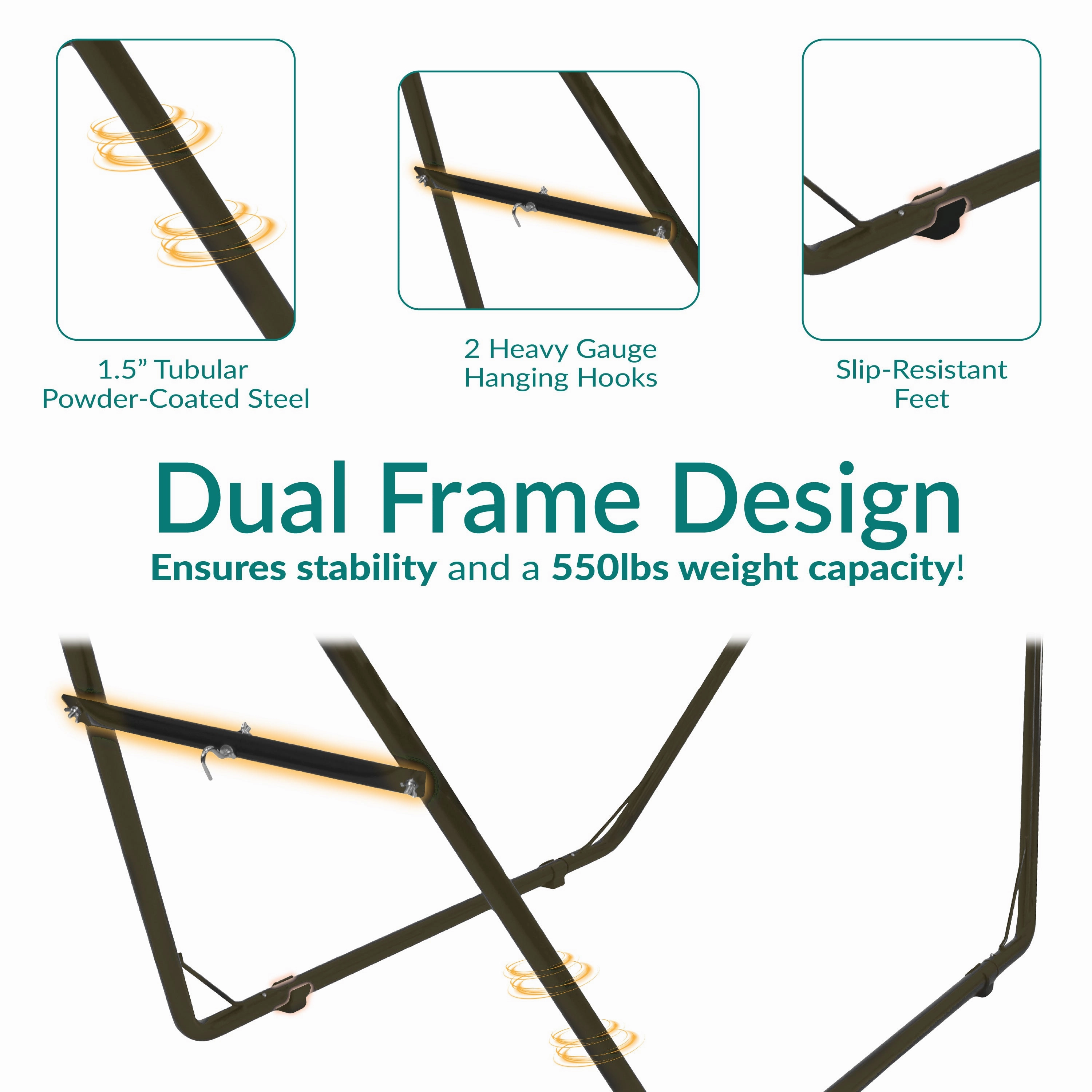 Sunnydaze Universal Multi-Use Heavy-Duty Hammock Stand