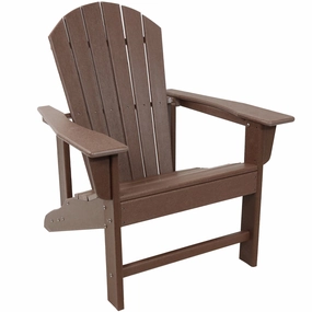 Sunnydaze Upright, All-Weather Adirondack Chair - 300-Pound Capacity - 38.25 Houtdoor patio furniture set