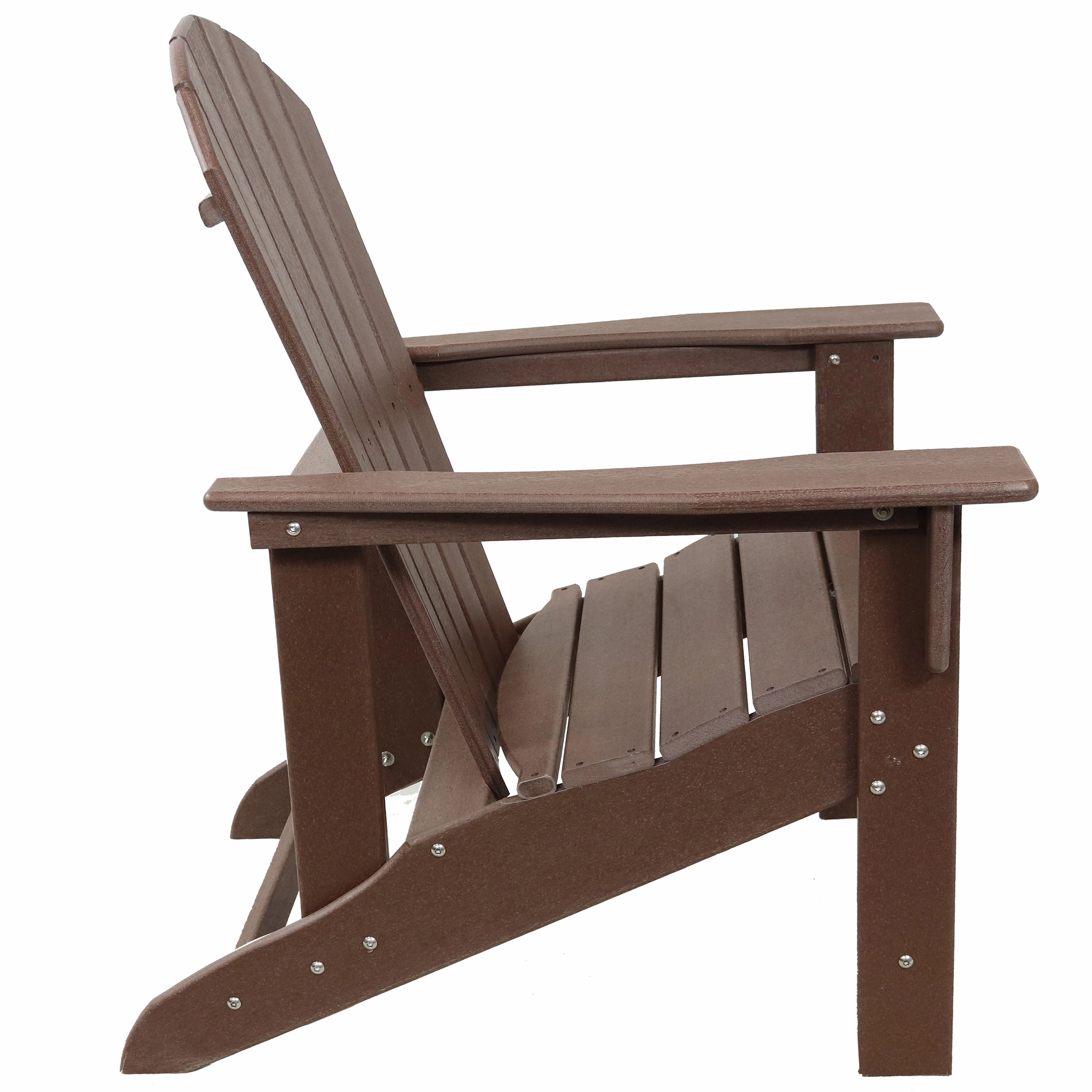Sunnydaze Upright, All-Weather Adirondack Chair - 300-Pound Capacity - 38.25 H