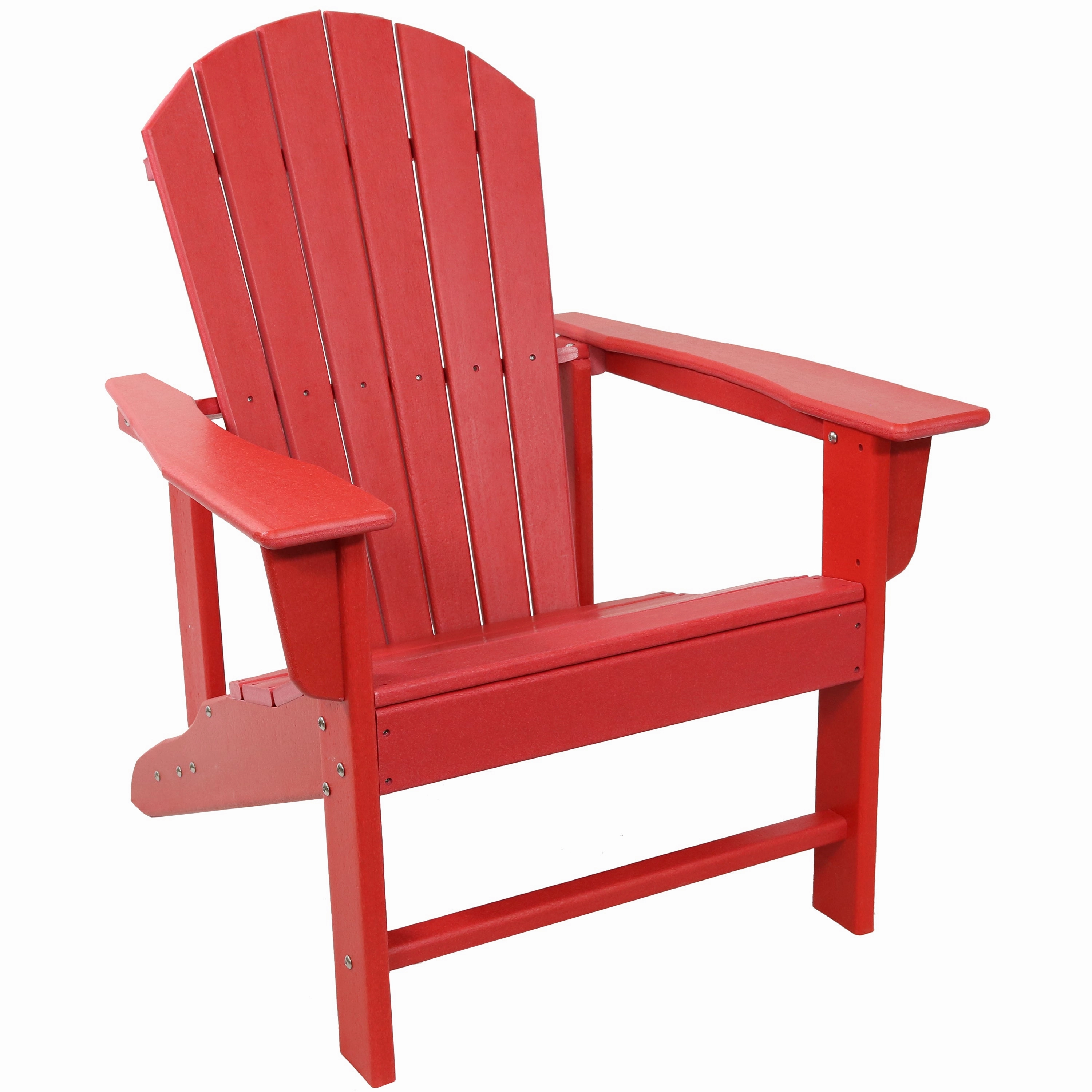 Sunnydaze Upright, All-Weather Adirondack Chair - 300-Pound Capacity - 38.25 H