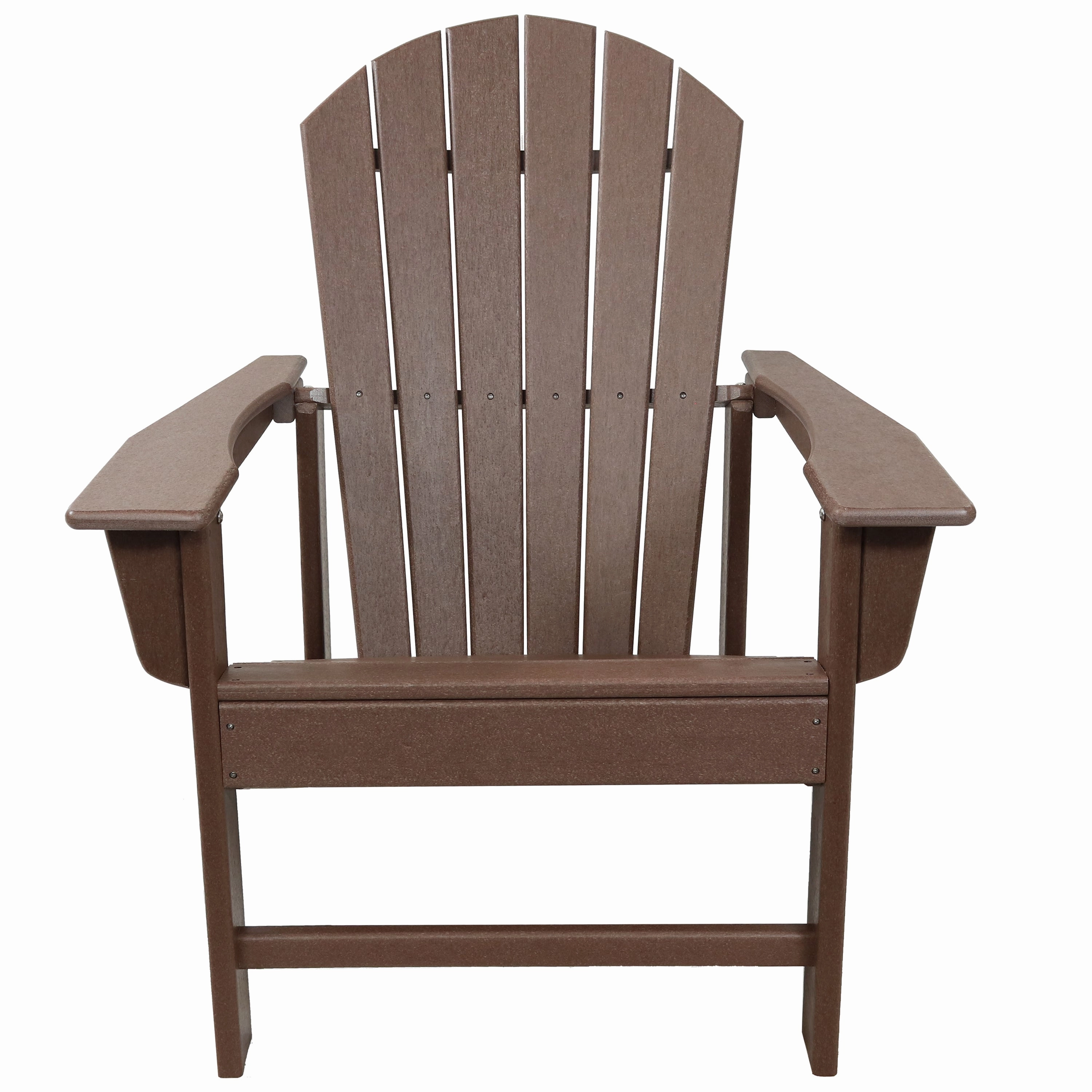 Sunnydaze Upright, All-Weather Adirondack Chair - 300-Pound Capacity - 38.25 H