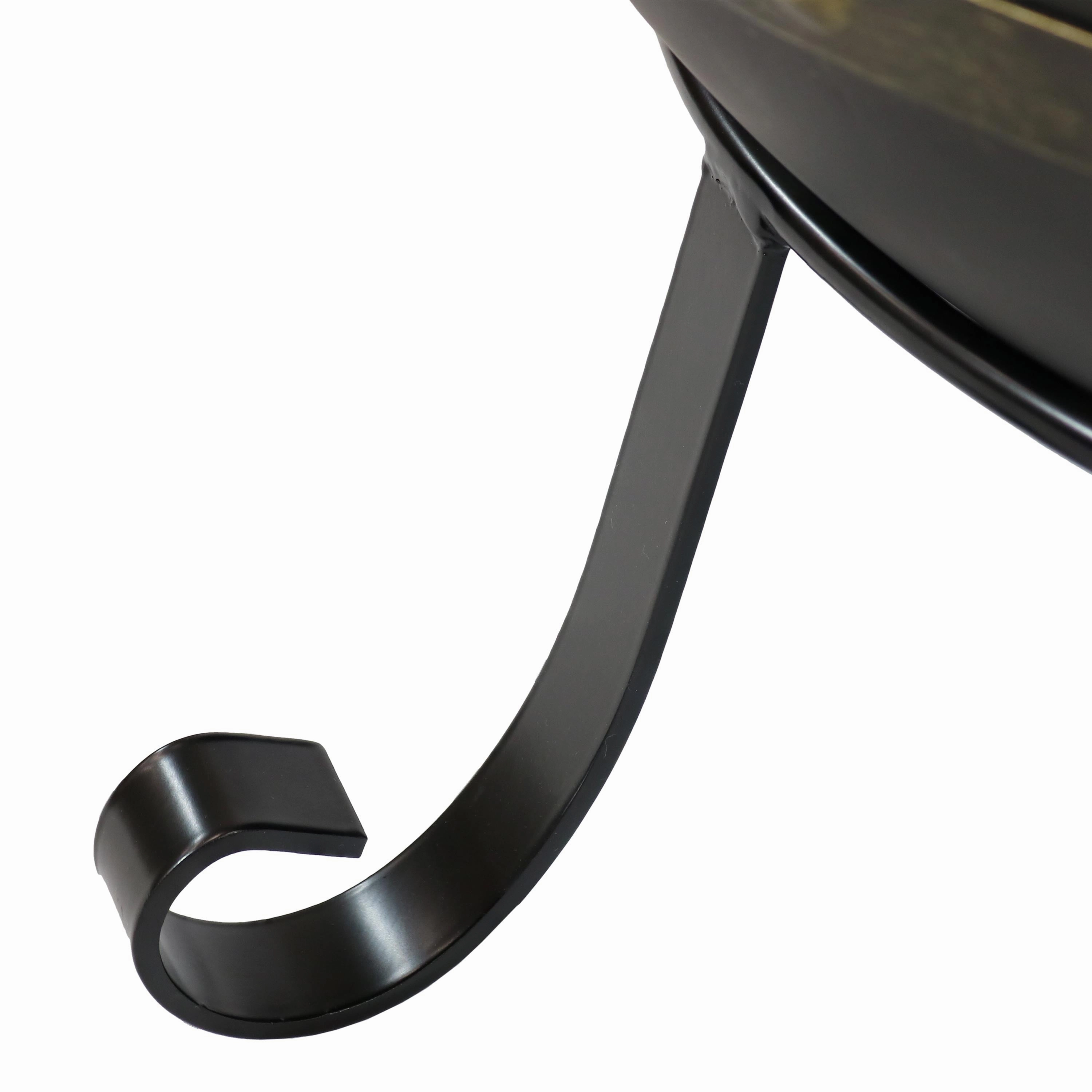 Sunnydaze Victorian Steel Fire Bowl and Spark Screen - 25"