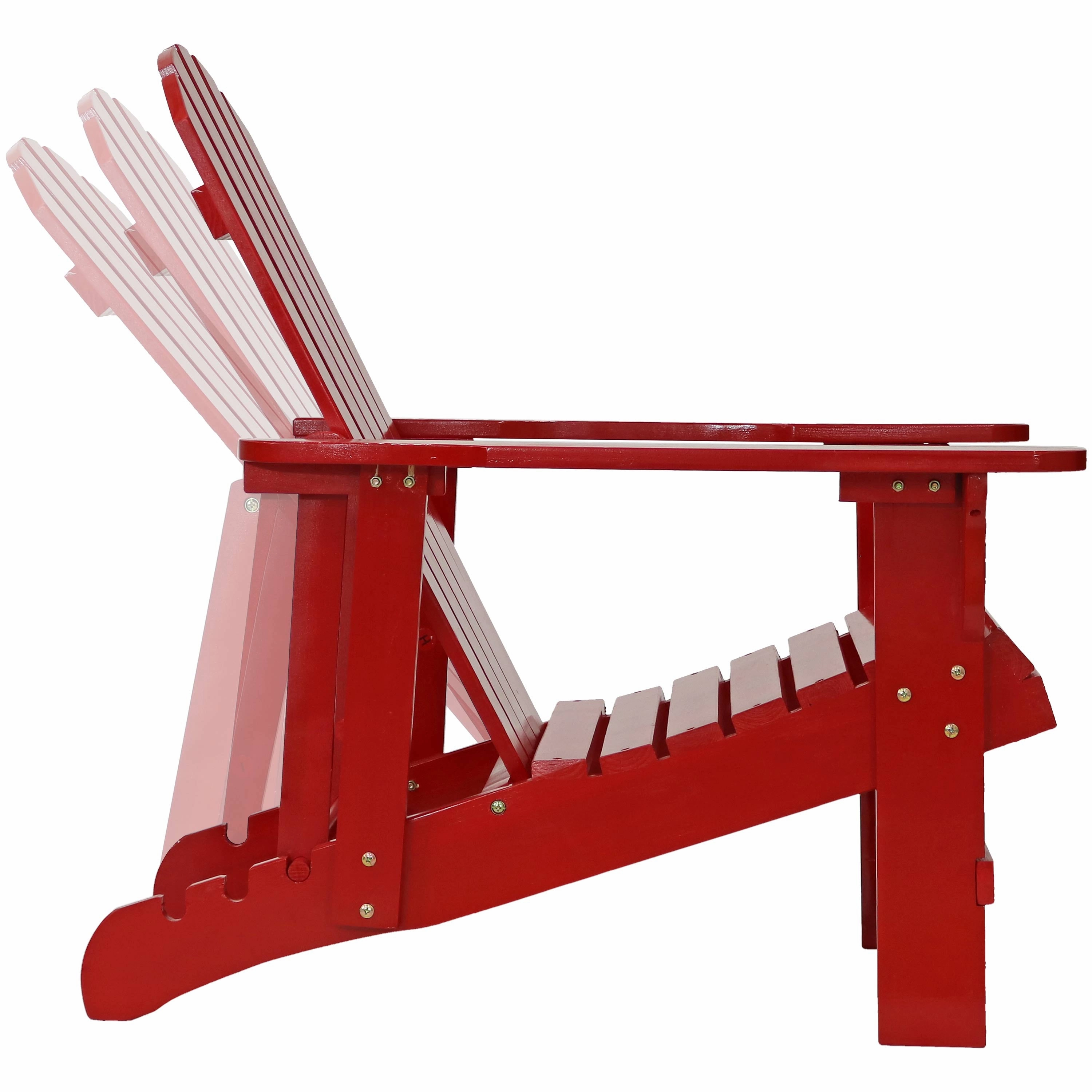 Sunnydaze Wooden Outdoor Adirondack Chair with Adjustable Backrest