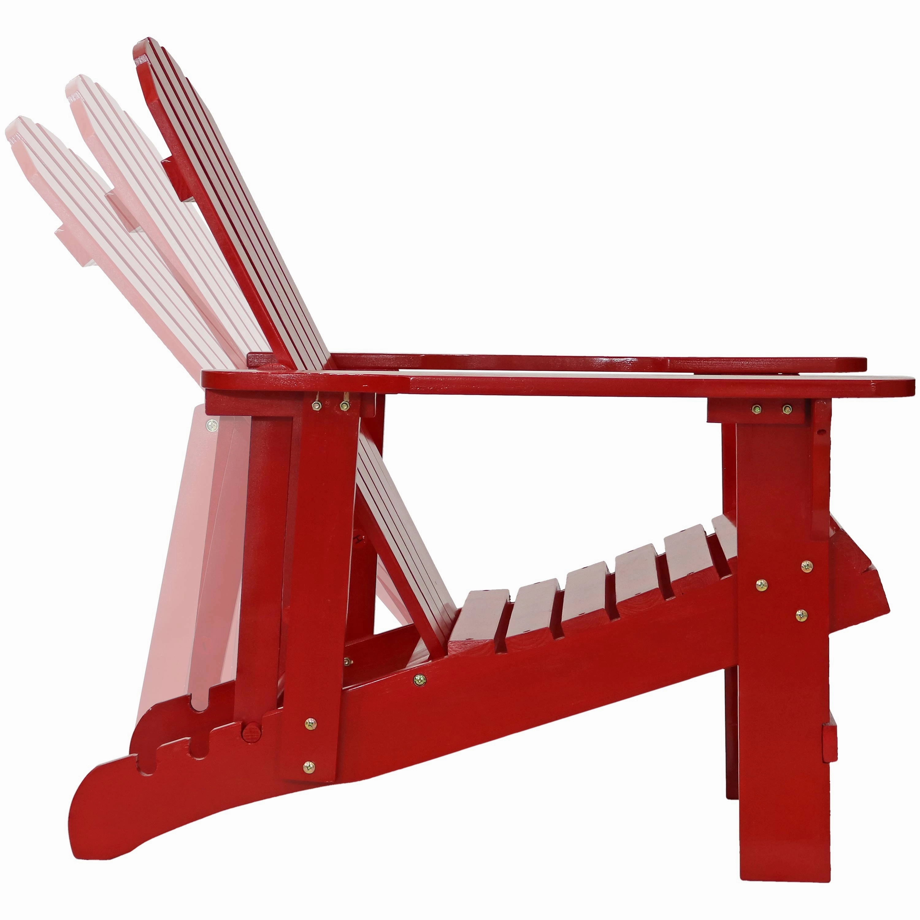 Sunnydaze Wooden Outdoor Adirondack Chair with Adjustable Backrest