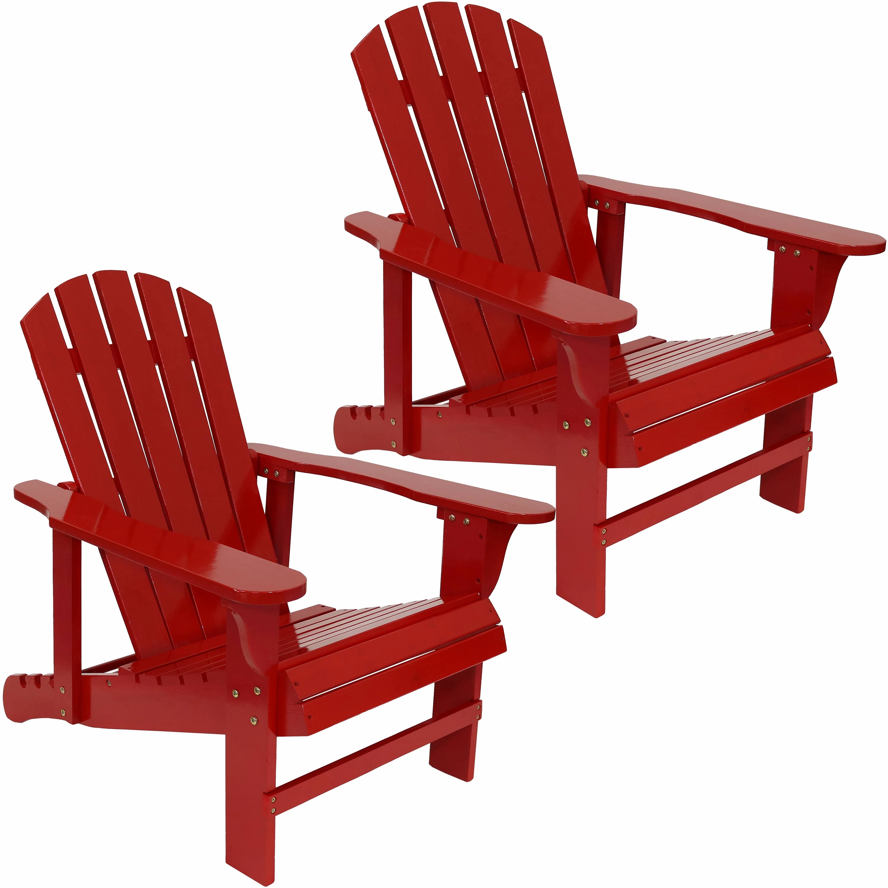 Sunnydaze Wooden Outdoor Adirondack Chair with Adjustable Backrest