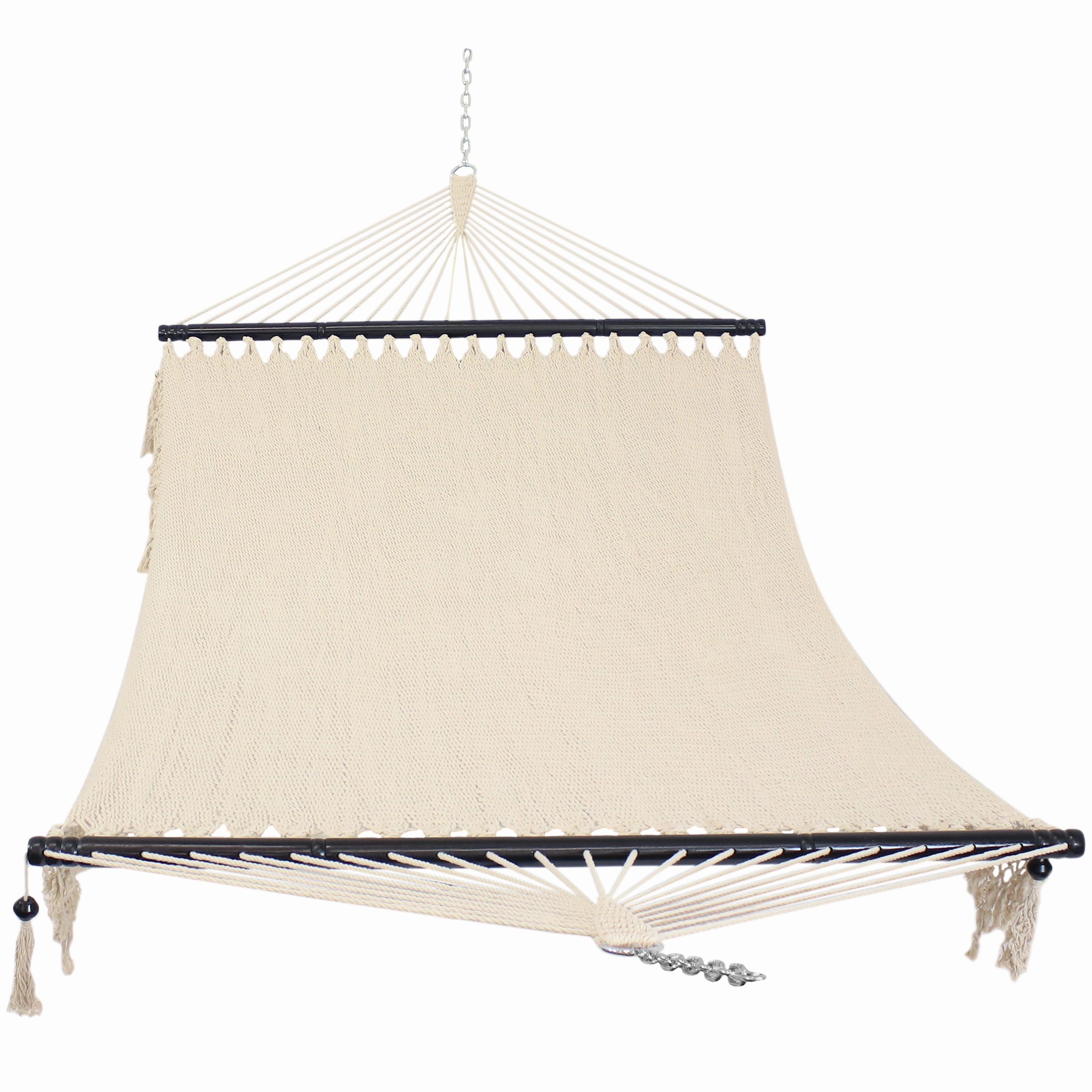 Sunnydaze Woven Double Hammock with Spreader Bars