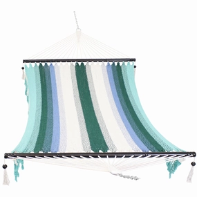 Sunnydaze Woven Double Hammock with Spreader Bars double size outdoor hammock for couples