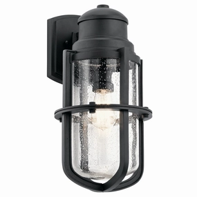 Suri One Light Outdoor Wall Mount Textured BlackOutdoor wall sconces with motion sensor