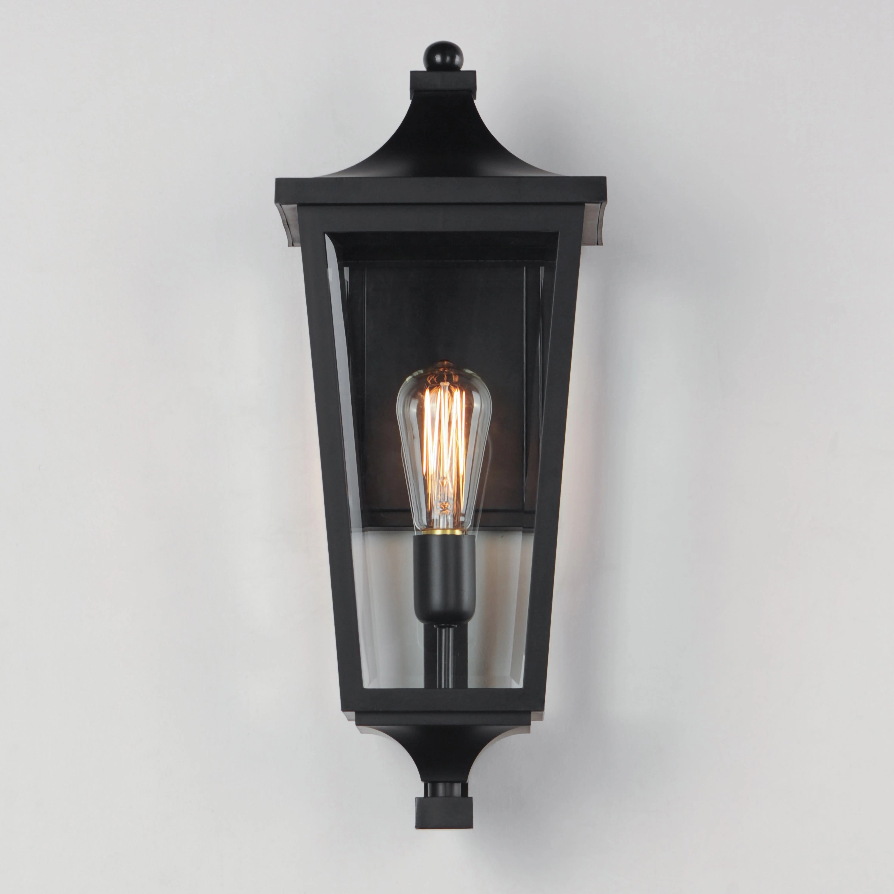 Sutton Place VX One Light Outdoor Wall Sconce Black