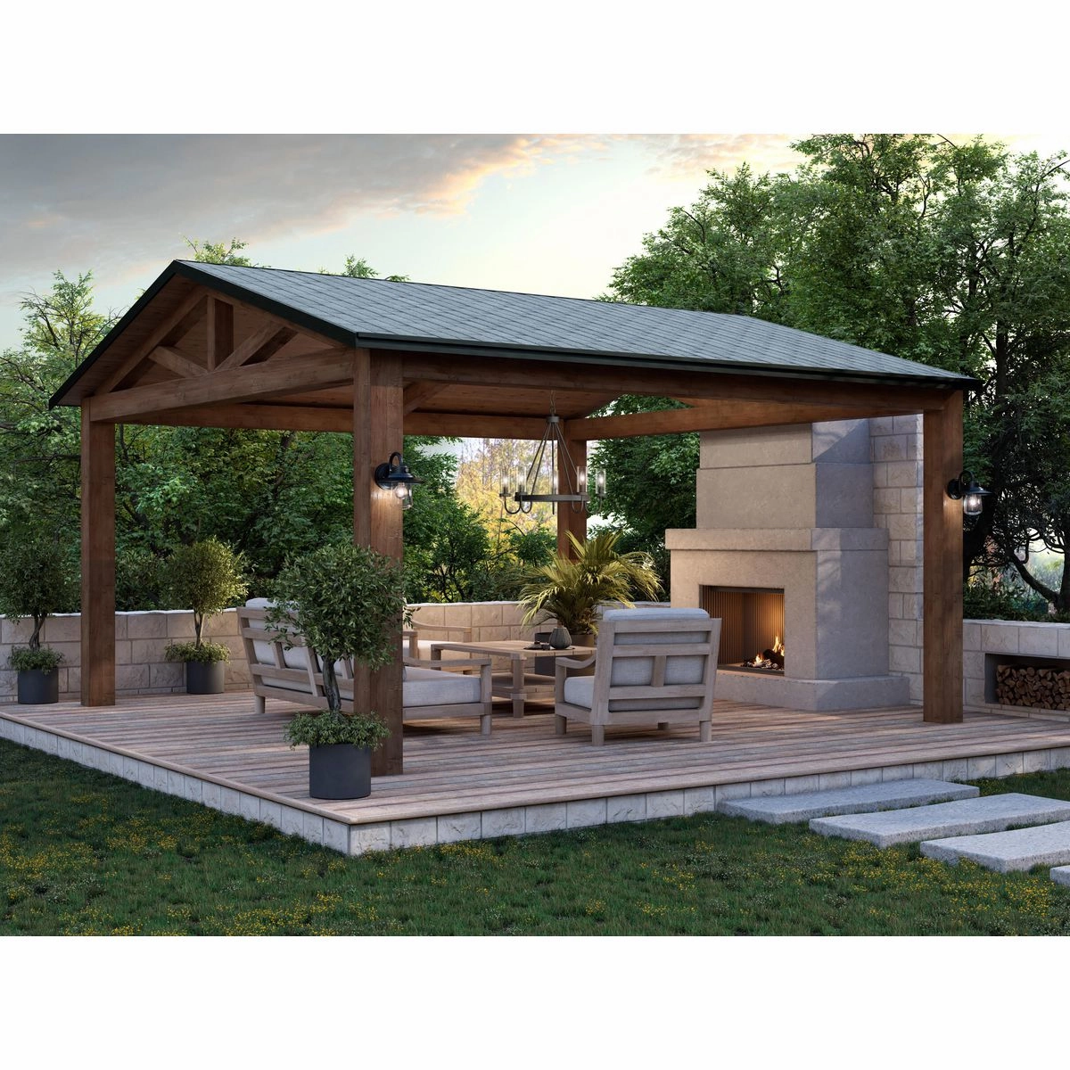 Swansea 5-Light Outdoor Chandelier