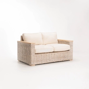 TEGAL KUBU WHITEWASH 2 SEATERoutdoor patio furniture set