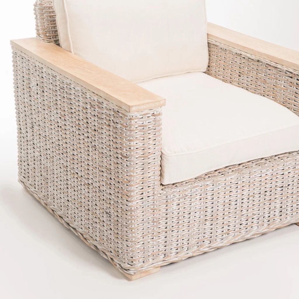 TEGAL KUBU WHITEWASH ARMCHAIR
