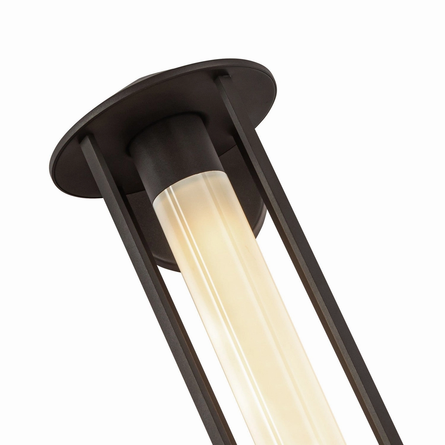 Tenko One Light Exterior Wall Mount Bronze/Glossy Opal Glass