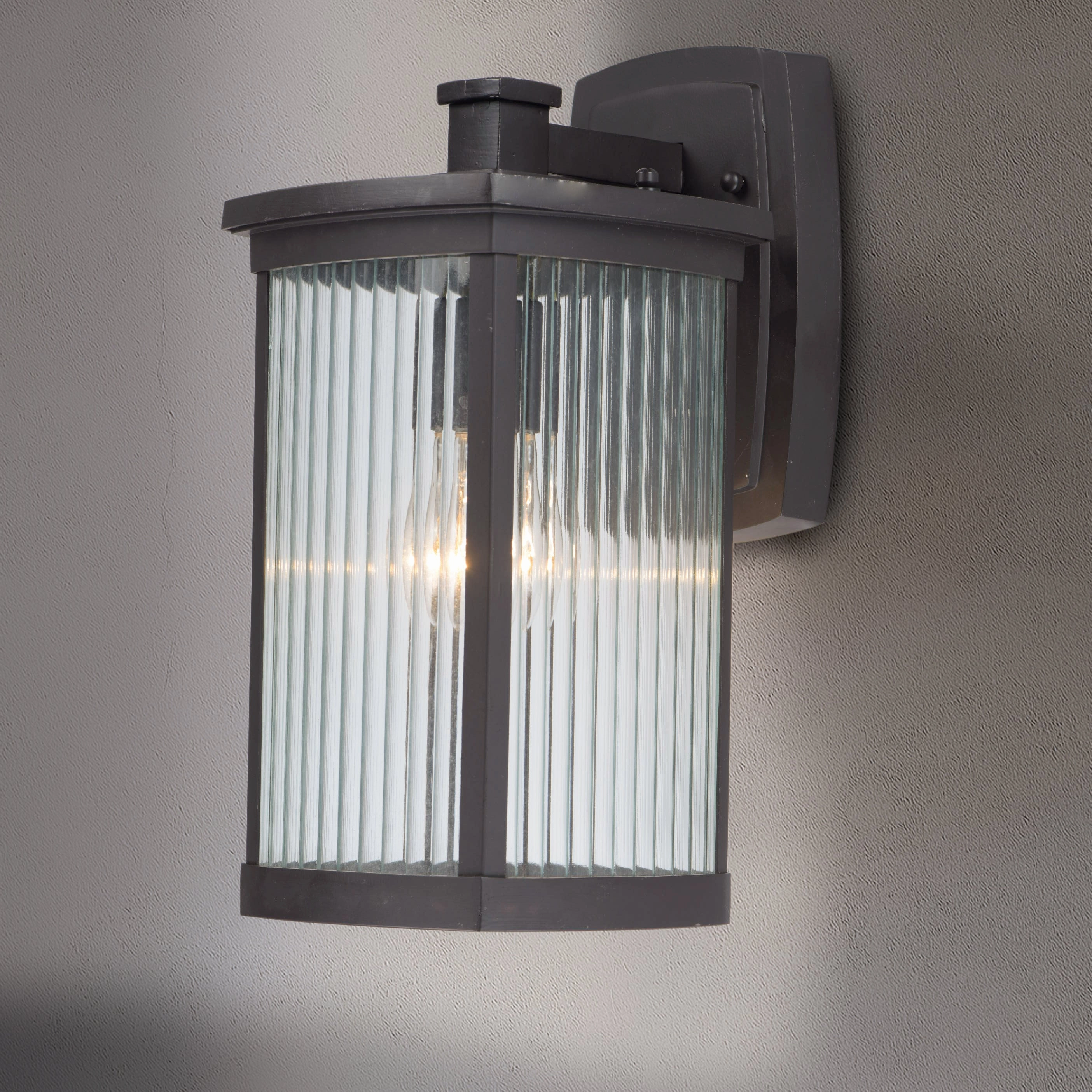Terrace One Light Outdoor Wall Lantern Bronze
