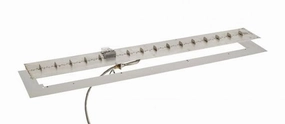 The Outdoor Greatroom Company 120 Inch Linear Crystal Fire Plus Gas Burner Kit BP12120DSING-Aportable outdoor fire pit with lid