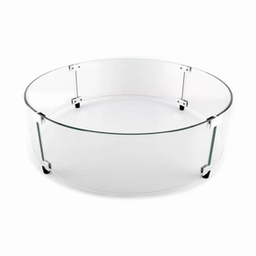 The Outdoor Greatroom Company 20 inch Round Glass Wind Guard GG-20RFireproof mat for under fire pit