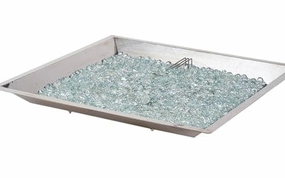 The Outdoor GreatRoom Company 24 Inch Square Crystal Fire Plus Gas Burner CFP2424-Kportable outdoor fire pit with lid